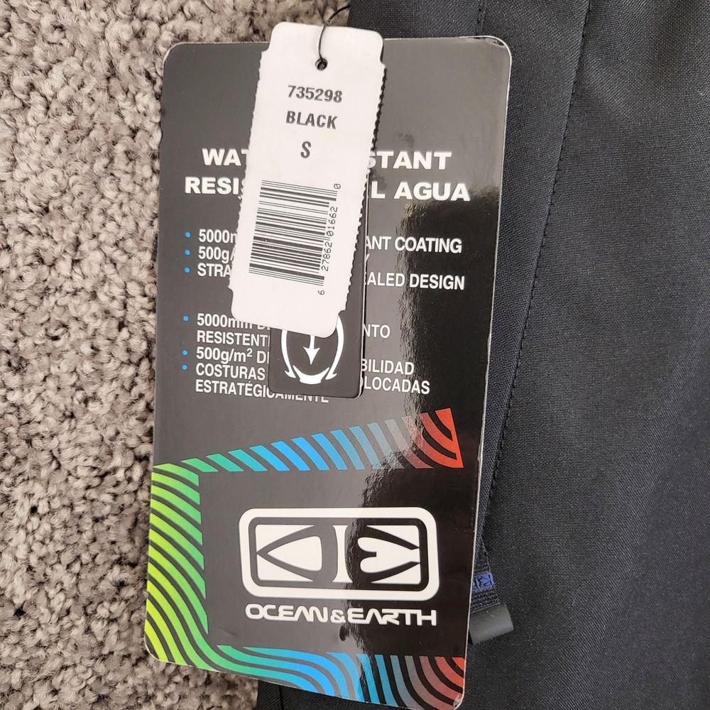Ocean‎ Earth Men's Black Ski Snowboard Pants Size S Waterproof Insulated NWT - Picture 3 of 12